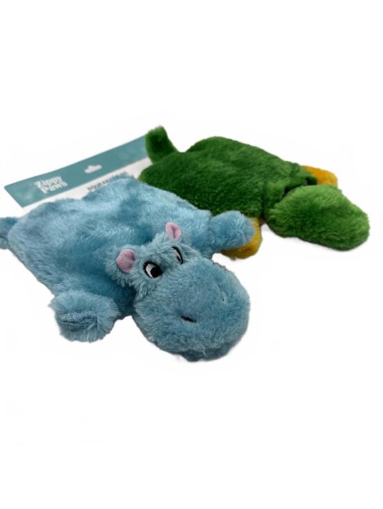Other - ZippyPaws Squeakie Pads 2 Pack Hippo and Alligator Squeaky Dog Toys Zippy Paws